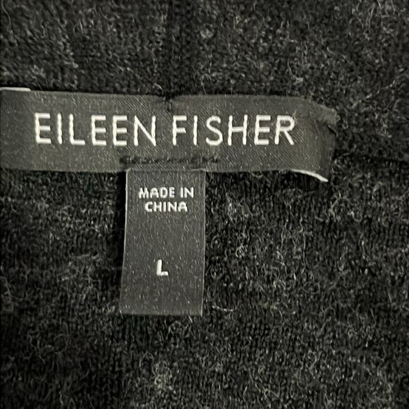 Eileen Fisher Wool Blend Open‎ Front Cardigan Sweater size L - Picture 6 of 8